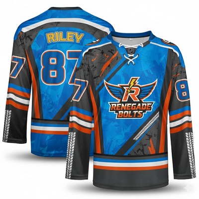 Custom Lace-Up Sublimated Hockey Jersey