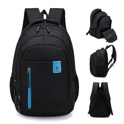 Water-Resistant Polyester Large Capacity Multi-Pocket Travel Laptop Backpack