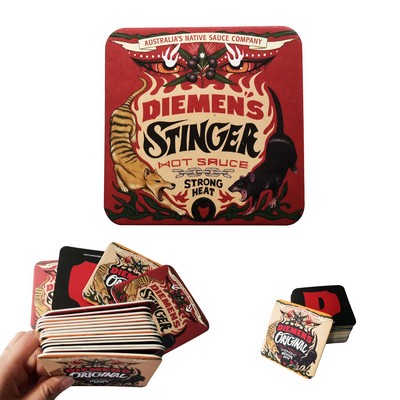 4" Square Full-Color Digital Pulpboard Coasters