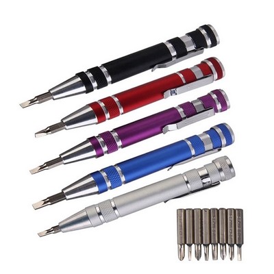 LED Aluminum Tool Pen With Screwdriver