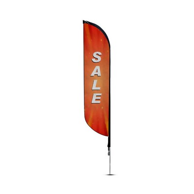 2' x 9.5' Feather Flag Mesh with Spike Base