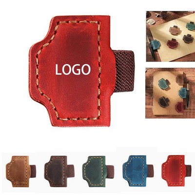 Leather Magnetic Pen Holder Clip