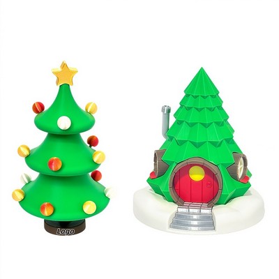 3D Printed Spinning Christmas Tree Fidget Puzzle Toy