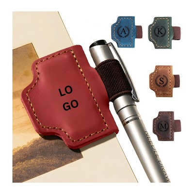 Signature Magnetic Leather Pen Holder & Bookmark | Executive Dual-Function Journal Clip