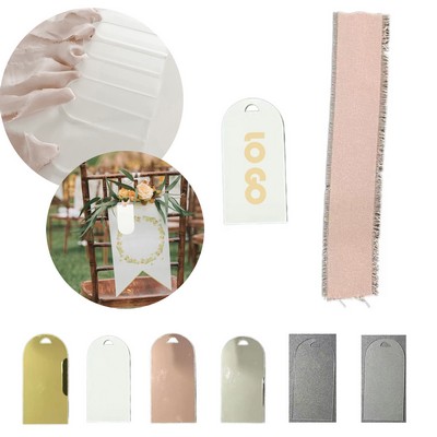 Blank Acrylic Ribbon Tag for Events