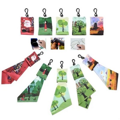 Microfiber Cleaning Cloth Keychain