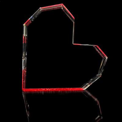 Diamond Bevel Heart Award On Side - H - L