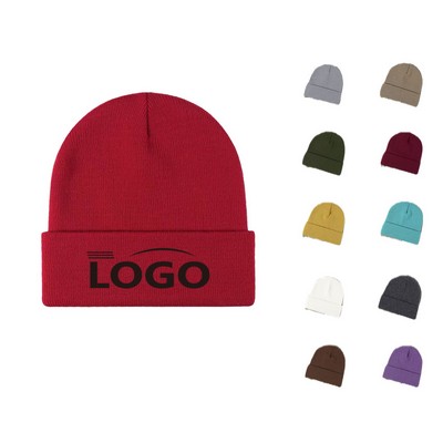 Embroidered Acrylic Knitted Cap