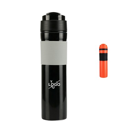 Portable French Press Coffee Bottle