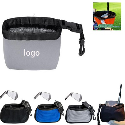 Waterproof Golf Cleaning Bag with Detachable Clip