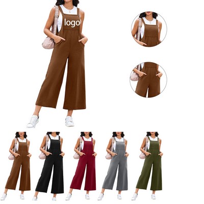 Women Casual loose bib Overalls Pants