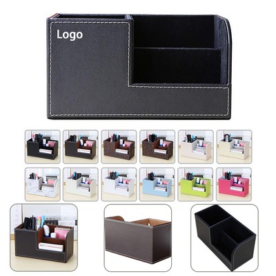 Pu Leather Multi-function Storage Desk Organizer