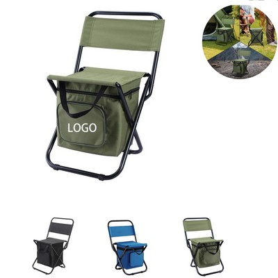 Portable Folding Chair with Cooler Bag