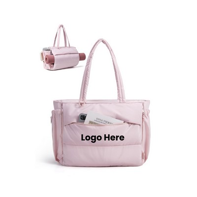 Women's Large-Capacity Wet-Dry Separation Yoga Gym Bag with Mat Holder