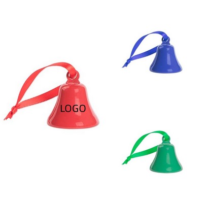 Festive Ornament Bell w/Ribbon