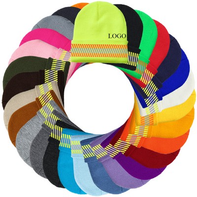 Winter Reflective Stripe Warm Hat