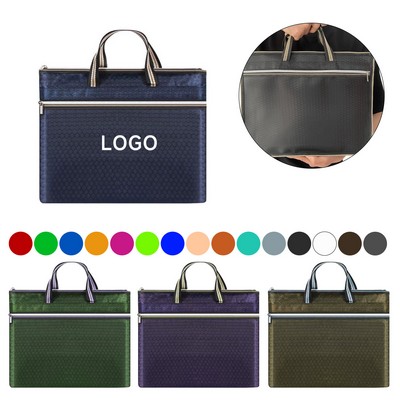 Portable Football Pattern Document Bag