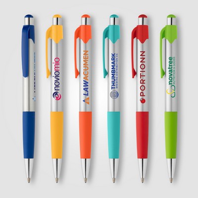 Smoothy Recycled Plastic Color Grip Pen - Full-Color Inkjet