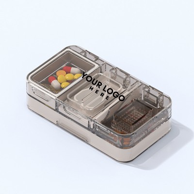 Double-Layer Pill Cutter Medicine Box