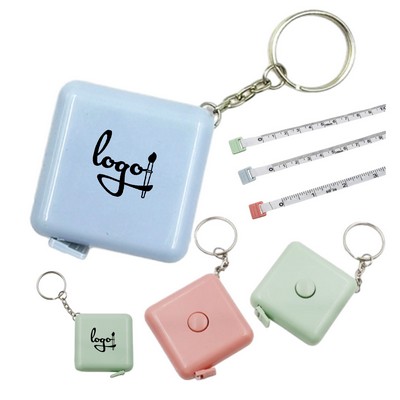 Mini Square Keychain Tape Measure