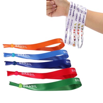5/8" Printed Event Wristbands w/ Round Bead
