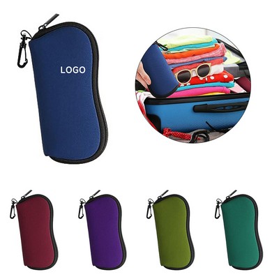 Neoprene Zipper Eyeglass Case With Belt Clip