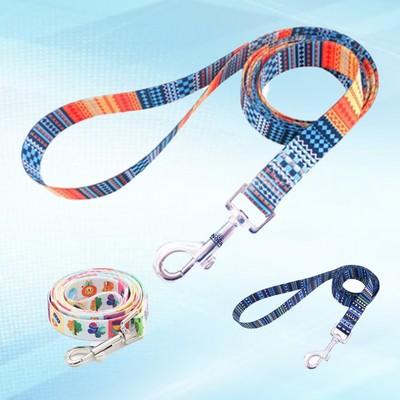 1-Inch rPET Eco-Friendly Sublimation Pet Leash with Metal Carabiner for Secure Attachment