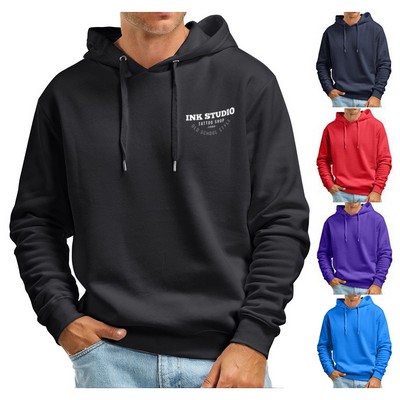 Mens Drawstring Hoodies Pullover Sweatshirts