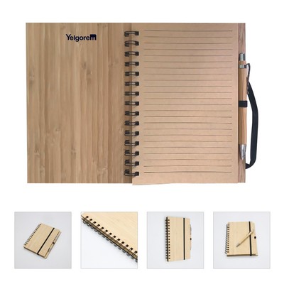 Bamboo Notebook With A Pen