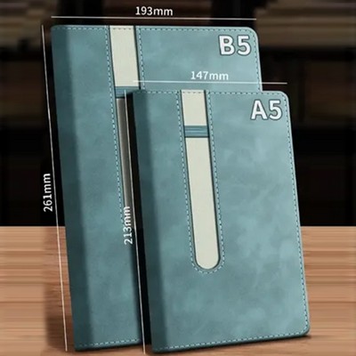 PU Leather Notebook with Pen Holder - A5 Daily Journal