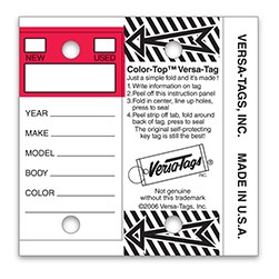 White/Red Self-Protecting Key Tag