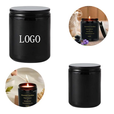 Dark Glass Scented Wax Candle (7oz)