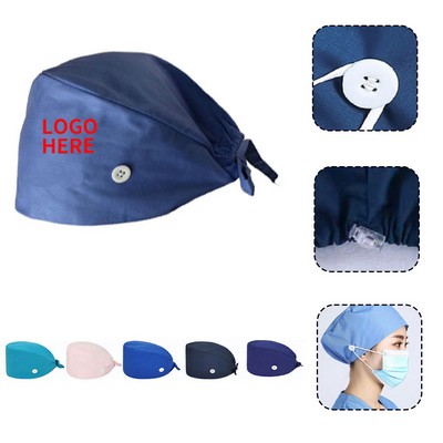 Medical Nurse Cap with Button Detail