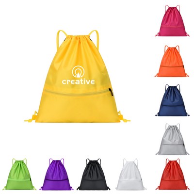 Custom Quality Durable Waterproof Drawstring Backpack Or Cinch Bag Large Size