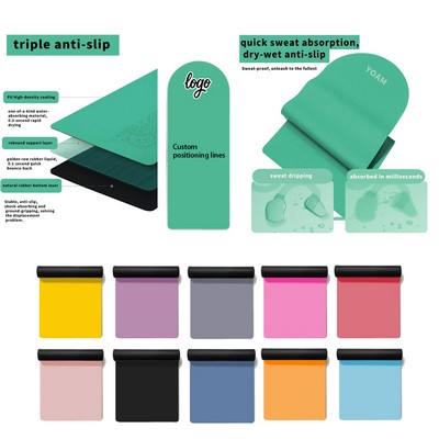 Semi-Circular PU Rubber Yoga Mat