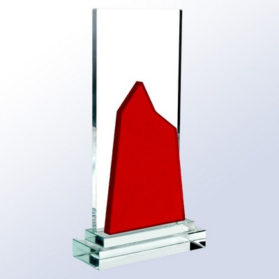 Iron Summit Glass Award, Red, 9 1/2"H