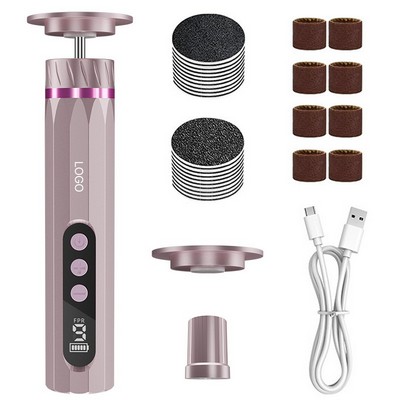 Professional 2-in-1 Electric Foot Callus Remover & Nail Drill 9-Speed Adjustable Pedicure Kit