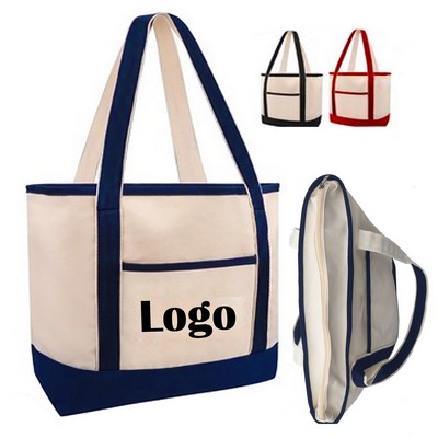 Large Capacity Cotton Canvas Tote Bag