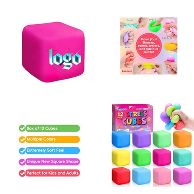 Cube-Shaped Flour Stress Relief Ball