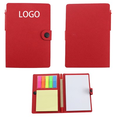 Notepad & Sticky Note Set With Pen