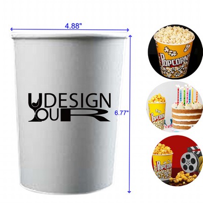 1.4L Disposable Paper Popcorn Buckets Cups Containers
