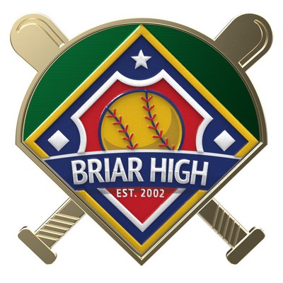 Express Bright Baseball Field Trading Lapel Pin (2")