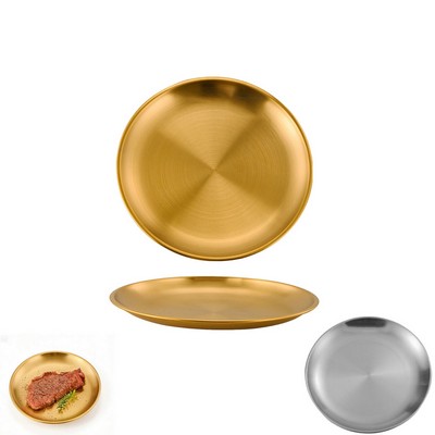Stainless Steel Dinner Plate for Main Dishes