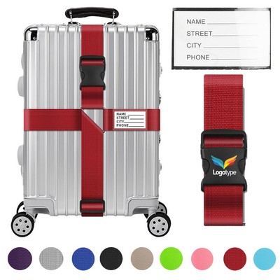 Duty Adjustable Luggage Strap with ID Tag Slot