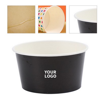 Disposable 5oz Ice Cream Paper Bowl with Full Color Print