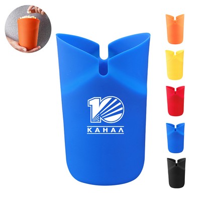 Foldable Silicone Microwave Popcorn Popper Maker Holder