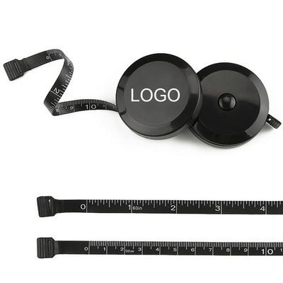 60Inch/150Cm Retractable Mini Measuring Black Tape