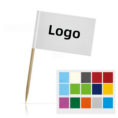 Multicolor Paper Toothpick Flags for Party Cake Fruit Hamburger Decor