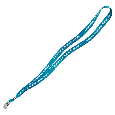 Direct Screen Printed Lanyard w/1 Bulldog Clip (18"x3/8")