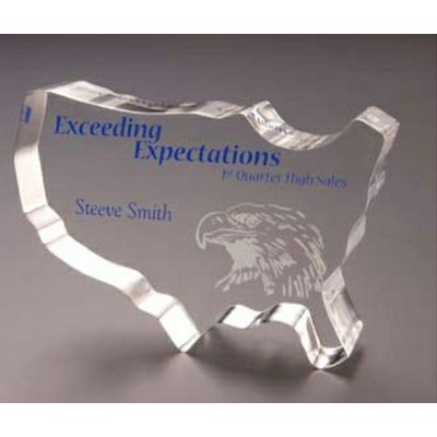 Acrylic United States Map Embedment Award
